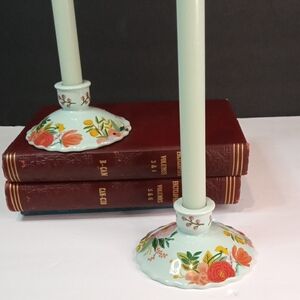 Floral Ceramic Candle Holders